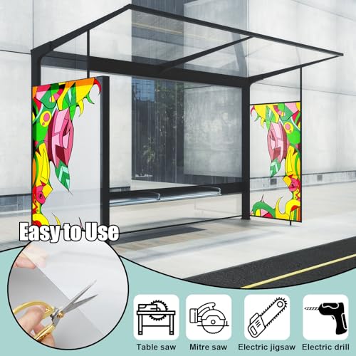Beeveer 1 Pcs Clear Polycarbonate Sheet 60 x 144 Inch Plastic Panel Roll - size: 60 x 144 inches