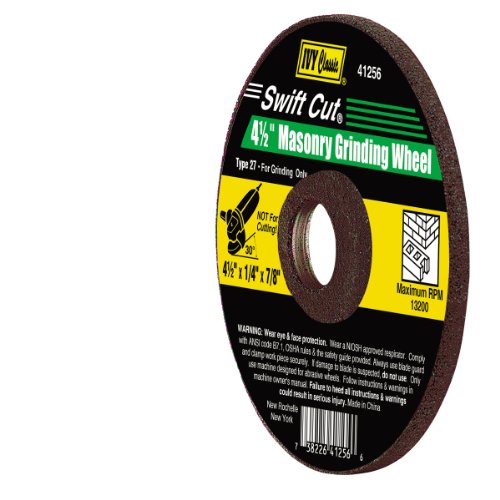 IVY Classic 41256 Swift Cut 4-1/2-Inch x 1/4-Inch x 7/8-Inch Arbor, Masonry Depressed Center Wheel for Grinders, 1-Piece