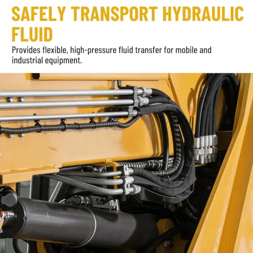100FT 1/4" Hydraulic Hose with 24PCS Hydraulic Hose Fittings - size: 1/4" Hydraulic Hose - 100FT
