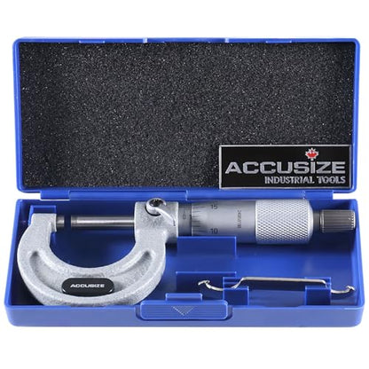 Accusize Industrial Tools 0-1'' by 0.0001'' Ultra-Precision Outside Micrometer, Eg00-0001 - size: 0-1"