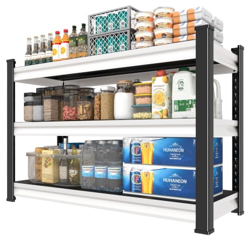 Metal Storage Garage Shelving - 40" W x 16" D x 36" H Black&White - size: 3T-WT-40"Wx16"D
