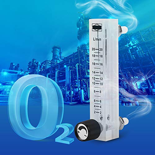 Flowmeter 2-20LPM Acrylic Air Gas Flowmeter with Control Valve for Measuring Controlling Gas