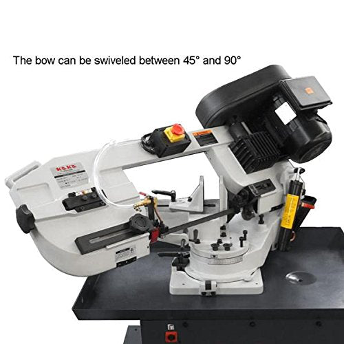 KAKA INDUSTRIAL BS-712R Metal Band Saw, 7 x 8.25 in Swivel Bow - style: 7x 8.25 Inch Swivel Head Metal Band Saw