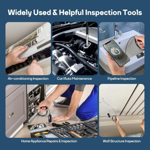3.9mm Slim Wireless Endoscope, 2.0MP HD Inspection Camera with Light