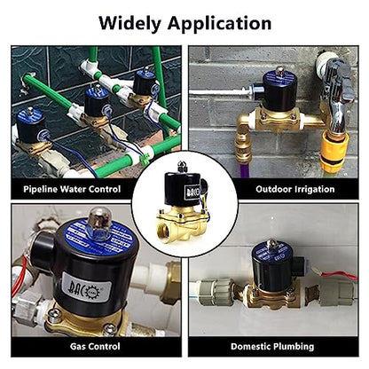 BACOENG 1" AC110V Stainless Steel Electric Solenoid Valve (NPT, Normally Closed) - size: 1"NPT