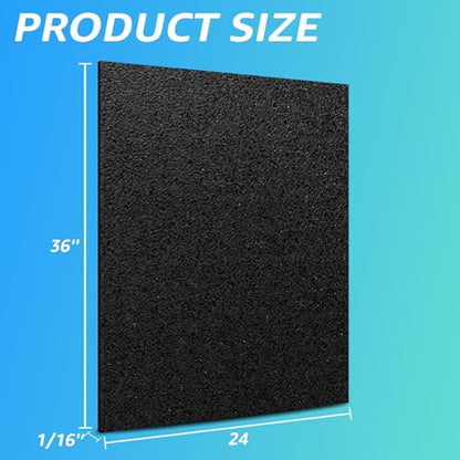 Art3d ABS Plastic Sheets, 1/16" Thick, Rigid Textured, 2-Pack of 24 x 36" - size: 24" x 36", 1.5mm Thick