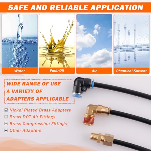 Air Line Kit for Air Spring Bag Suspension with Fittings - size: 7 PCS