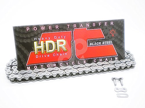 JT Chain JTC428HDR134SL (428 Series) Black Steel 134 Link Heavy Duty Non O-Ring Chain with Connecting Link - size: 134-Link Chain