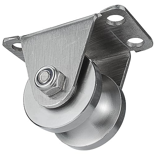 Cable Pulley Wheel Wall Mount, Duplex Bearings, Stainless Steel Rope Pulley for Pulley System, Sliding Gate, 2 Pack - size: 32mm_2 PCS
