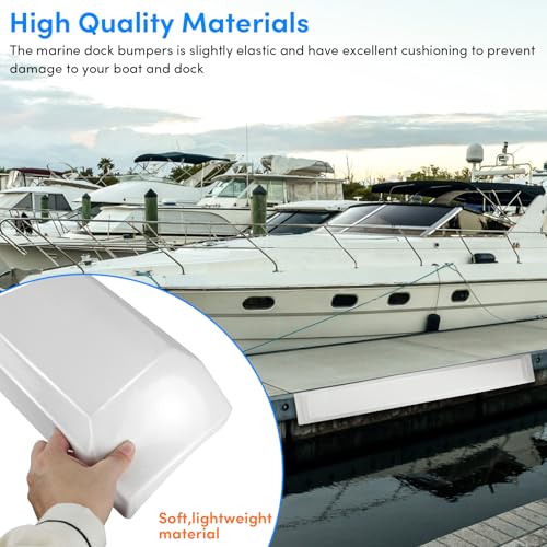 Boat Dock Fender with Screws,PVC Marine for Boat Dock Vertical Pole Post or Corner Dock(24 inch,38 inch,48 inch,72 inch,31.5 inch) - style: White 48in 3Pack