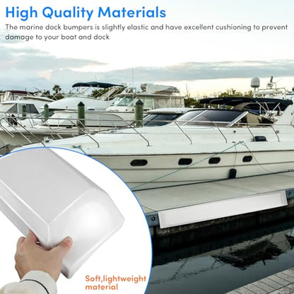 Boat Dock Fender with Screws,PVC Marine for Boat Dock Vertical Pole Post or Corner Dock(24 inch,38 inch,48 inch,72 inch,31.5 inch) - style: White 48in 3Pack