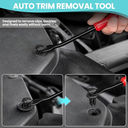 Car Clip Pliers, Panel Clip Removal Tool with 2Pcs Stainless Steel Fastener Remover for Disassembling Automotive Interior, Door Panel Dashboard, Buckles, Plastic Trim Clips, Rivets - color: Blue 3pcs