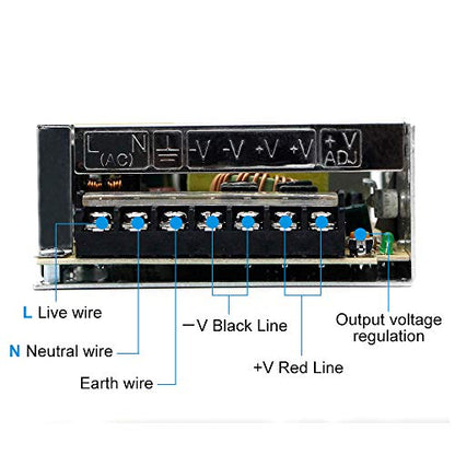 inShareplus 12V 10A 120W, DC Universal Regulated Switching Power Supply, 100-240V AC to DC 12 Volt LED Driver, Converter, Transformer for LED Strip Light, Computer Project - style: 12V 120W