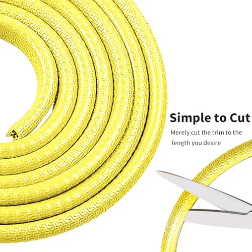 20ft(6000mm) 1/16"(1.5mm) UZ-01 Yellow Rubber Edge Trim,U Channel - size: 1/16in 20ft yellow UZ-01