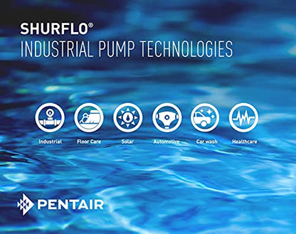 PENTAIR SHURFLO 2088-343-435 Diaphragm Pump, 12V DC, 3 GPM, 45 PSI, Self Priming Water Pump with 1/2 Inch Male Ports, Chemical Resistant Housing, Demand Switch, Dry Run Safe for Sprayers and Transfer