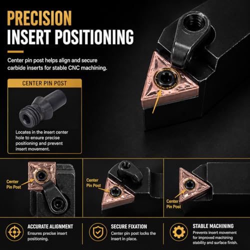 50PCS Carbide Insert Pin Screws Set CTM/MCT/617, CNC Torx Lathe Tool Holder Center Pin Post & Clamp Screws, Indexable Insert Fastening Screws, Grade 12.9 Alloy Steel for CNC Turning Milling Tools - size: CTM617