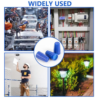 36 Pcs Blue Waterproof Wire Connectors Outdoor Wire Nuts - color: blue-36