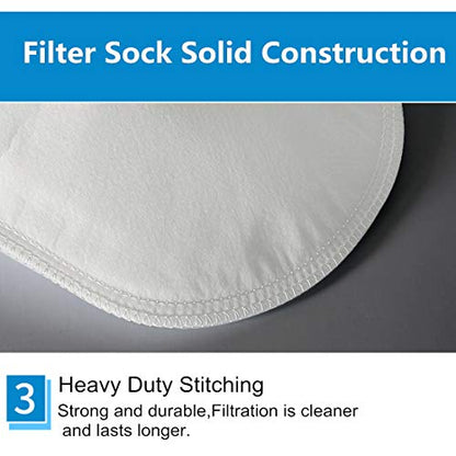 Felt Liquid Filter Socks Bag 150 Micron 7 Inch Ring by 16 Inch Long Industrial Filter Bags - 1Pack (150 Micron 7 x 16 Inch) - size: 150 Micron 7 x 16 Inch