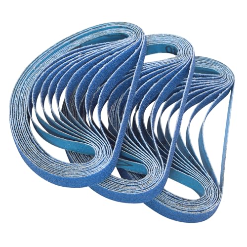1/2" x 18" Zirconia Sanding Belts, 40 Grit,30 Pack - color: 40 Grit, size: 1/2x18 inch