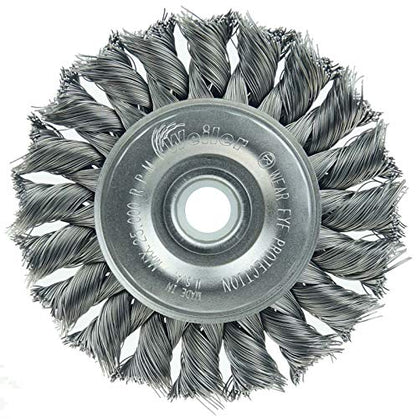 Weiler 08004 3" Standard Twist Knot Wire Wheel , .0118" Steel Fill, 1/2"-3/8" Arbor Hole, Made in The USA (Pack of 10) - size: .0118 Wire Size, style: Pack of 10