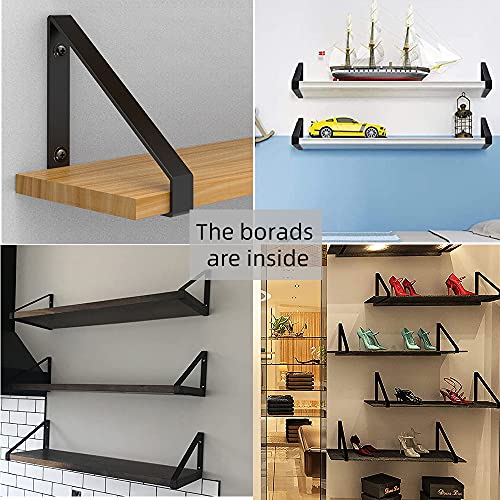 4PCS Heavy Duty Shelf Brackets,8" Metal Wall Steel Triangle Bracket - size: 4 PCS