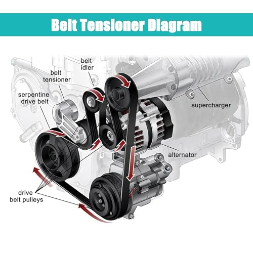 AULINK 05184617AD Serpentine Belt Drive Kit with Tensioner (3.6L V6)