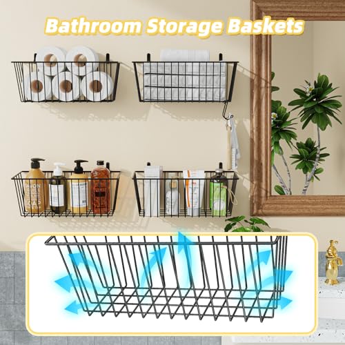 Simple Trending 6 Pack Wire Basket Wall Mount Hanging Baskets