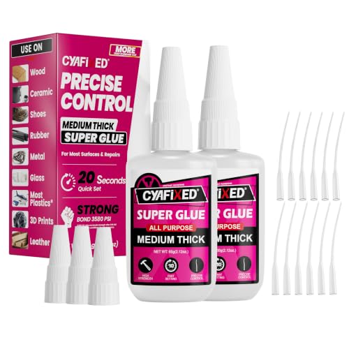 CYAFIXED Super Glue Pro Kit 120g, Precise Control Cyanoacrylate CA Glue - size: 4 oz
