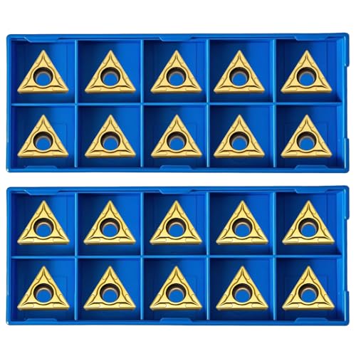20pcs TCMT110204 / TCMT21.51 Carbide Turning Inserts,TISIN Coating, Replacement Inserts for CNC Lathe,TCMT Inserts, for Lathe Turning Holder Boring Bars - size: TCMT21.51
