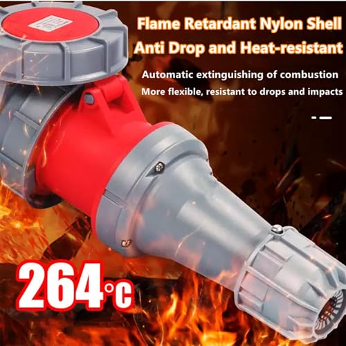 IEC60309 Waterproof CEE Industrial Activity Female Plug 4Pin 125A(UI Standard 100A) 380-415V 3P+E Flame Retardant IP67 - style: Activity Plug(F)