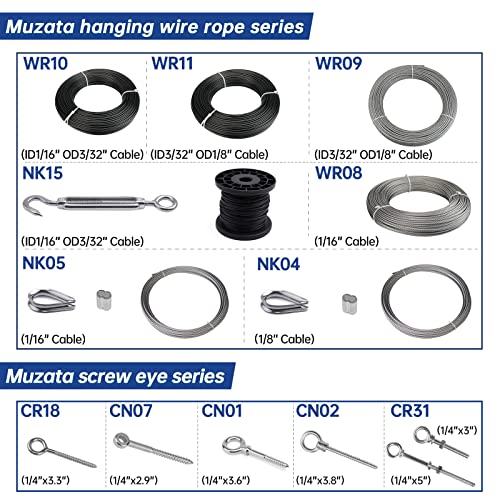Muzata 10Pack M6 Stainless Steel 3.3" Eye Screws for Wood Post CR18 - color: sliver, size: 3.3inch