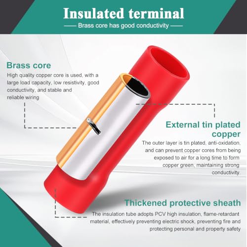 1740pcs Heat Shrink Wire Connector Kit with Crimping Tool for AWG 22-10 - size: 1740pcs