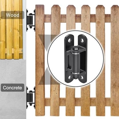Insaga Heavy Duty Gate Hinge with Bearing, 6.7'' Weld On or Bolt On Hinge, 6mm Thick Carbon Steel 1100lb Capacity 90° /180° Smooth Opening for Metal/Wood Gates (Bolt Hinge Powder coated-90°-2Pack) - color: Bolt hinge powder coated-90°-2Pack