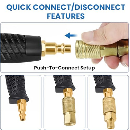 1/4" NPT Air Hose Fittings Coupler & Plug Kit, 8 Pieces - size: Mix 1/4" 8 pcs