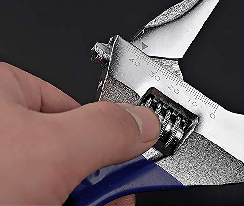 Wide Opening Stubby Adjustable Wrench Spanner with Short Handle 4 inch Chrome Vanadium Steel Forged - size: 4"