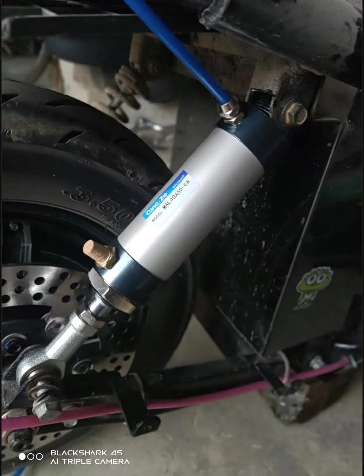Othmro 1Pcs Air Cylinder MAL16 x 200 (16mm/0.63" Bore 200mm/7.87" Stroke Double Action Air Cylinder, M5 Single Rod Double Acting Aluminium Alloy Penumatic Quick Fitting Mini Air Cylinder - color: MAL16x200