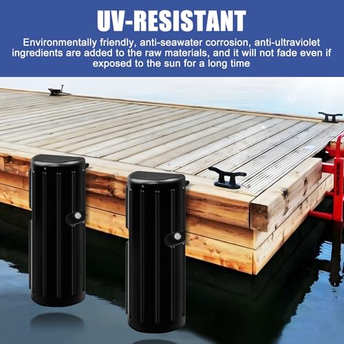Dock Bumper Fender, Inflatable Protection - Heavy Duty Boat Dock Bumpers, Protect Docks & Ships from Damage Caused collisions - color: 3 Pack-Black