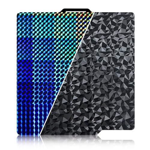IdeaFormer Double Sided Textured PEO H1H Build Plate for Bambu Lab X2D/X1/X1C/X1E/P1P/P1S/P2S/A1, Flexible Diamond PEO+Phantom H1H Spring Steel Plate 257x257mm for Bambu 3D Printers - color: Diamond PEO+Phantom H1H