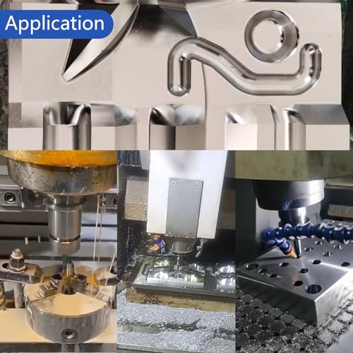 5pcs 1/8" Carbide Square End Mill Bits Set for Alloy Stees/Hardened Steels,Hrc55 Micro Grain Carbide Milling Cutter 4Flute CNC Router Bits with AlTiN Coating - size: 1/8 in