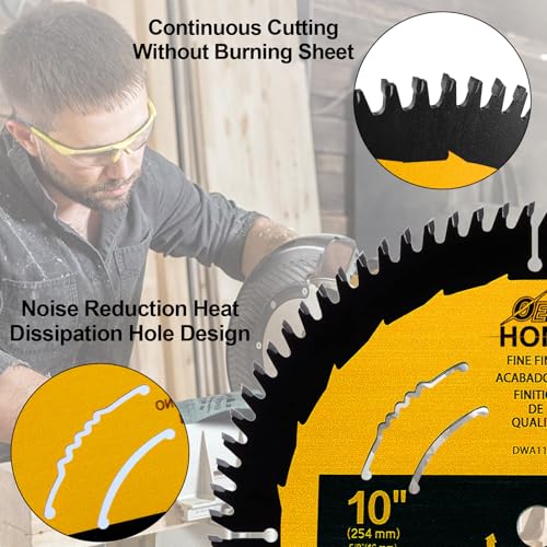 10 in 80T Table Saw Blade Compatible with Table Saw Blade Dwa11080 - style: 10IN,80T
