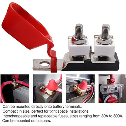 MRBF Terminal Fuse Block 30Amp Fuse Holder, Double Studs, Max Voltage 58V - size: 30A