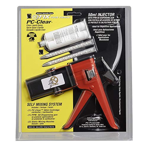 PC Products-75036 Epoxy, Kit, Clear, 50 ml Cartridge with Dispensing Gun - size: 1.7 oz Cartridge, 1-Pack & Dispensing Gun