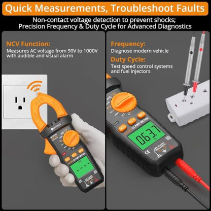 Neoteck Clamp Meter 6000 Counts Clamp Multimeter 800A AC/DC Current Voltage