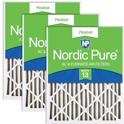 Nordic Pure 16x24x2 Pleated MERV 13 Air Filters 3 Pack - style: MERV 13