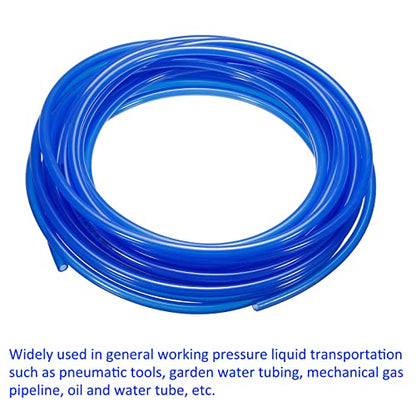 M METERXITY Pneumatic Tubing - Air Compressor PU Line Hose Apply to Water Fluid Transfer(4mm ID x 6mm OD, 26.2 Ft Length, Blue) - size: 26.2 Ft