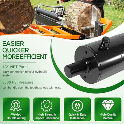 5"x24" Heavy Duty Universal Hydraulic Cylinders for Log Splitter 3500 PSI