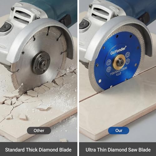 GoYonder 4.5 Inch Super Thin Diamond Saw Blade for Cutting Porcelain Tiles,Granite Marble Ceramics (4.5" -Blue (50 pcs)) - size: 4.5" - Blue (50 Count)