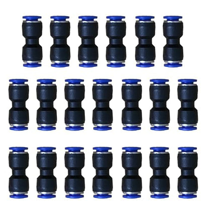 5/16" or 8mm OD Pneumatic quick Connector Push to Connect fittings Straight Union/Coupler (Pack of 20) - size: 5/16" (20 pcs), style: Straight Union