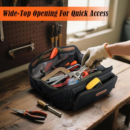 WELKINLAND LayFlat Tool Pouch Organizer, 5-Pocket 13-Inch Small Tool Bag