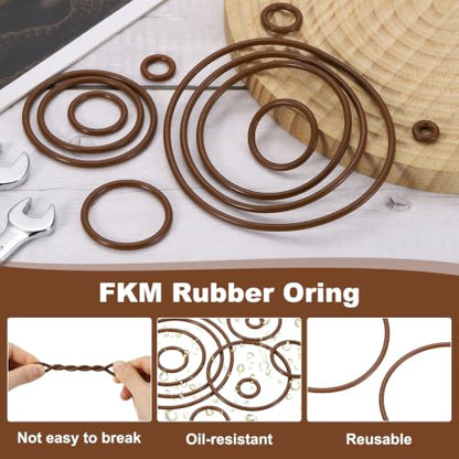 Fluorine Rubber O-Rings 3-5/8" OD, 3-3/8" ID, 1/8" Width 2PCS - size: 3-5/8" OD, 3-3/8" ID, 1/8" Width